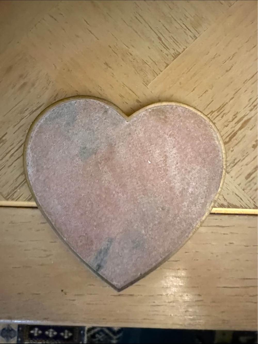 Two pink heart Anthropologie coasters
